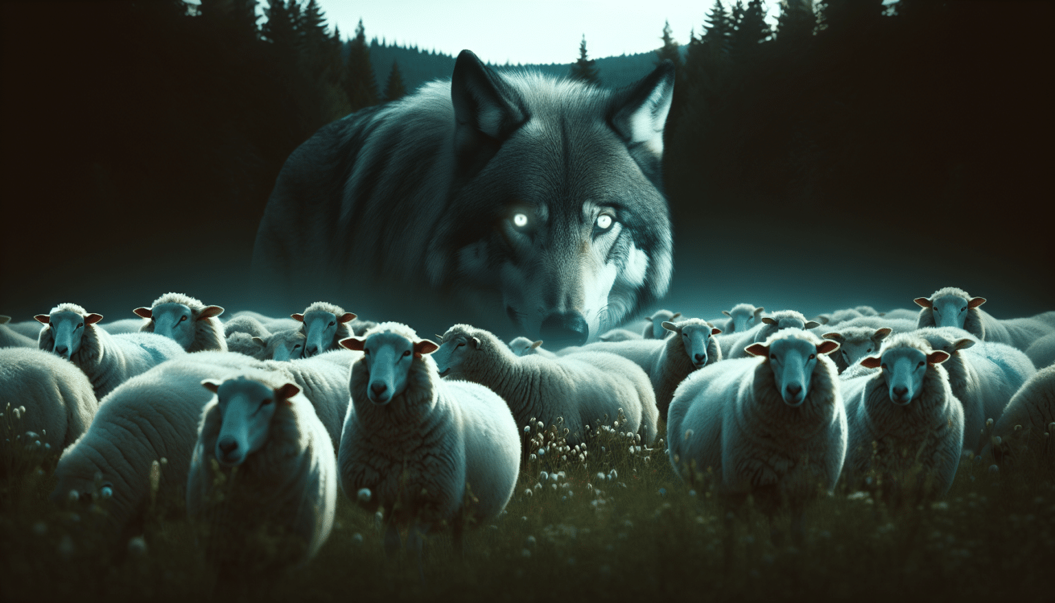 Dynamics of Sheep, Sheepdogs, and Wolves